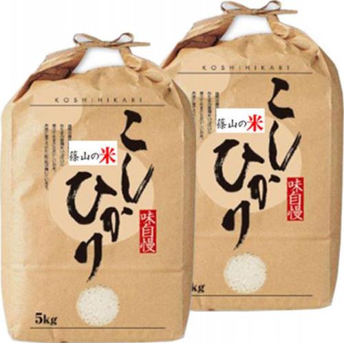 新米 令和７年産 兵庫産 篠山 コシヒカリ 10kg  (5kg×2袋) 送料無料 玄米 白米 7分づき 5分づき 3分づき お好みに精米します 