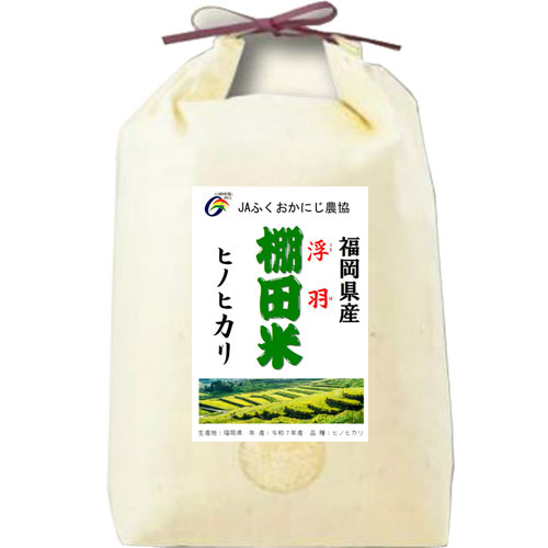 令和７年産 福岡産 ヒノヒカリ 棚田米 5kg JAにじ農協産 送料無料 玄米 白米 7分づき 5分づき 3分づき つきたて米