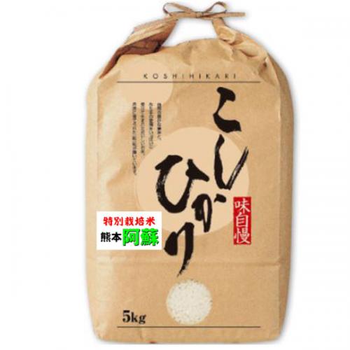 新米 令和6年産 熊本産 阿蘇 コシヒカリ 5kg 特別栽培米 送料無料 玄米 白米 7分づき 5分づき 3分づき お好みに精米します